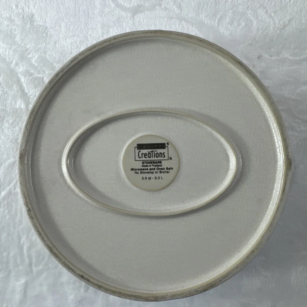 Corning Creations Khaki Casserole Dish w/ Lid | 2.5 Qt | Excellent Cond